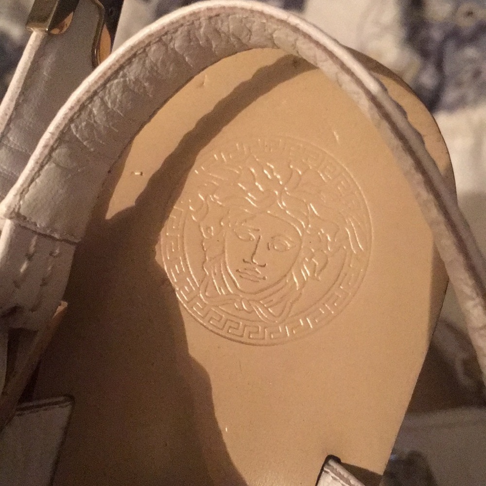 Versace White and Gold Sandals - Picture 6 of 6